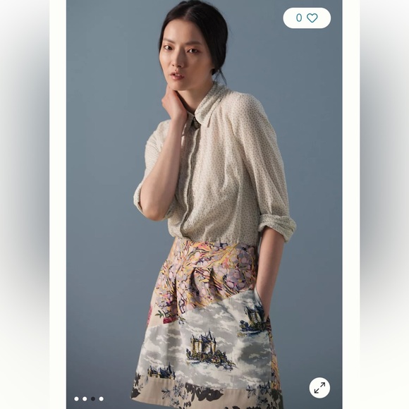 Anthropologie Leifnotes Flora Fortress Skirt size 0 - Picture 4 of 9